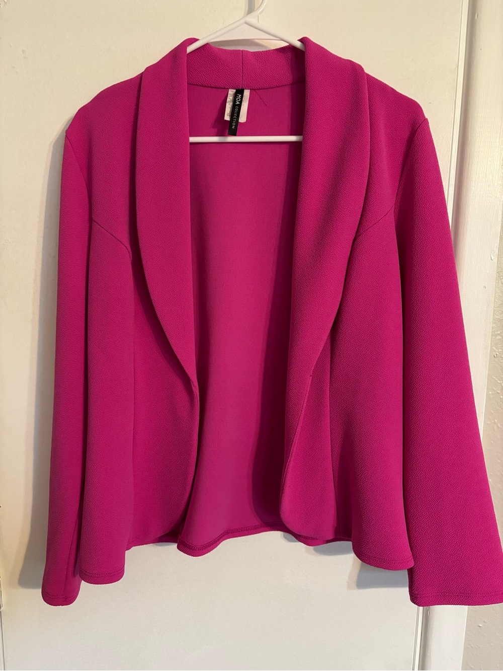 EUC Fuchsia Open-Front Shawl Collar Jacket Medium